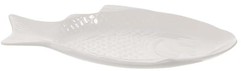 Garneck Piatto in Ceramica Forma Di Pesce Vassoio Da Portata Per Sushi Boat e Snack Piatto Da Portata Per Torta e Condimenti Utilizzabile in Casa e Ristorante