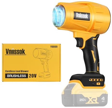 Soplador de hojas eléctrico inalámbrico para batería DEWALT de 20 V, ventilador de chorro de mano de motor de alta velocidad para limpieza de patio, cuidado del césped, soplado de hojas y polvo