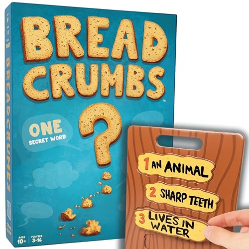 Breadcrumbs - Secret Clue Guessing Game perfect for Board Game Night and Large Groups | Family Word Game for Adults, Kids 10+, Teens, Families | 3-16 players, Ages 10+