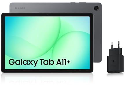 Samsung Galaxy Tab A11+ 5G 11 256Go, Tablette Android IA, Design Fin et Épuré, Écran 90Hz, RAM 8 Go, 4 Haut-Parleurs, Dolby Atmos, Gris, Chargeur Secteur Rapide 25W Inclus, Version FR
