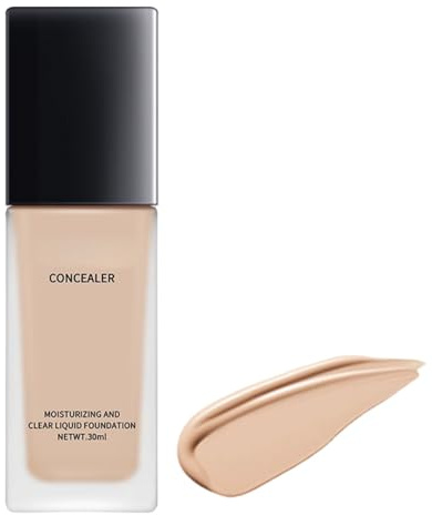 30ml Foundation for Mature Skin Over 60,Full Coverage Waterproof Liquid Face Foundation,Lightweight Long-Lasting Matte Makeup,Natural Finish Soft Matte Oil Control Concealer for Women(Natural)