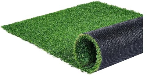 Rollo de césped artificial de alta calidad de 25 mm para patios y jardines al aire libre, césped sintético duradero y cortable, 1,5 x 5 m, fácil instalación, resistente al tráfico de pies