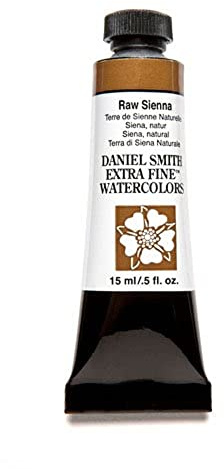 DANIEL SMITH Extra Fine Watercolor 15ml Paint Tube, Raw Sienna (284600096), 0.5 Fl Oz (Pack of 1)