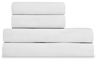 ECO PURE Martex 1S28865 ecopure Bettlaken-Set, maschinenwaschbar, Baumwolle, Queen-Size-Größe, Weiß