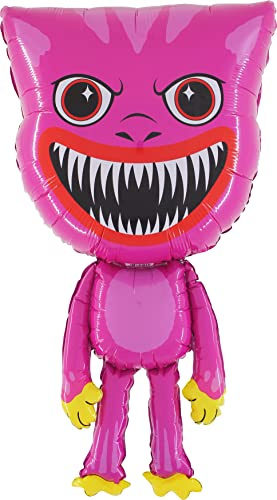 Toyland® 94 cm (38 tum) jättestor rosa monsterfigur folieballong - Halloween/Partyballonger för barn