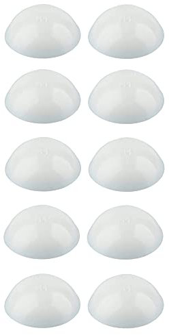 cyclingcolors 10x coprivite con labbro di tenuta cappuccio plastica viti testa cilindrica bombata copertura coperchi tappi, Bianco 14mm