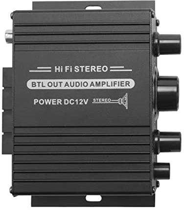 XIAOJUN 12V Mini Audio Power Amplificatore per Auto Ricevitore Audio Digitale AMP Dual Channel 20W + 20W Bass Volume Control per La Casa