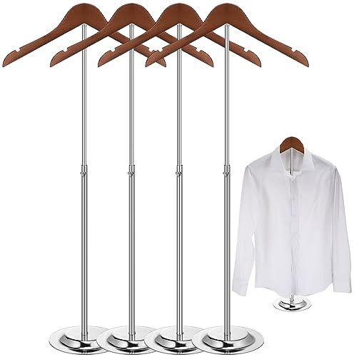 Barydat justerbar vuxen t-shirt display flexibel axelstativ bärbar t-shirt visningsstativ för säljare metallkläder visningsställ klädhängare för ångande klädhållare, 4 st x 28 tum (16 x 28 tum)