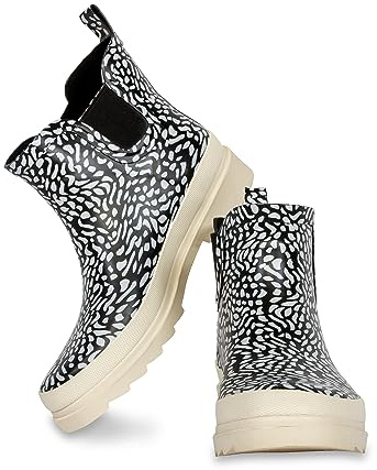 ShedRain GOGO Chelsea Rubber/Solid Lining Rain Boot (GGRB101 RACER/BUTTER/BL B89, 6)
