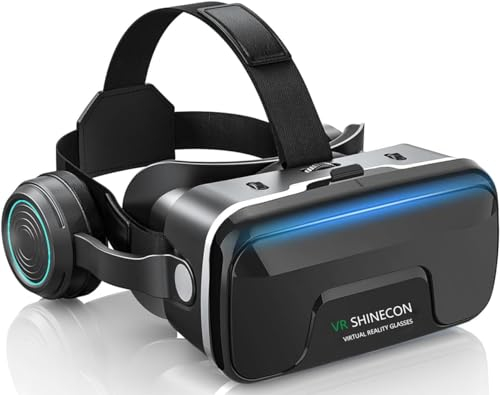 VR Brille Handy, VR Virtual Reality Brille HD Anti-Blaulicht, VR Brille für iPhone Android Smartphones Kind Erwachsener Geschenk