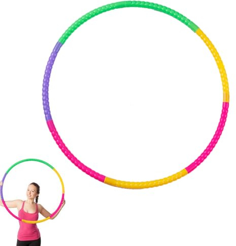 aqlbhz 1 Pcs Hula Hoops Fitness Hula Hoops Kids Hula Hoop,7 Sections Colorful Detachable Tubes Exercise Hula Hoop for Fitness Gymnastics Dance Games Pet Training Kids,Lose Weight or As A Gift