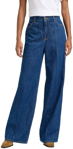 Lee Pantalones Vaqueros Stella A Line para Mujer, Corte de Pierna Ancha, Pierna Ancha, Dark Eton, 30W / 29L