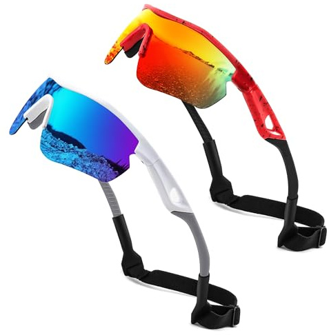 FEISEDY Gafas de Sol Deportivas Juveniles Polarizadas para Niños Niñas 6-12 Años Montura TR90 Béisbol Ciclismo B0220