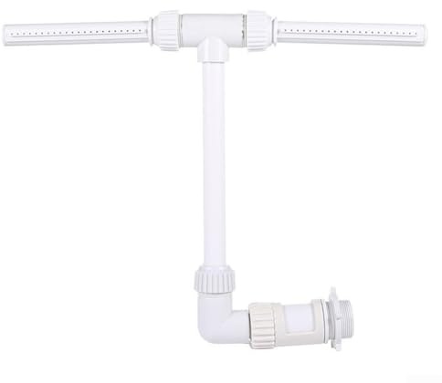 TDCuizent Sistema di irrigazione a fontana a doppia testa per piscina Ugello a spruzzo d'acqua regolabile a 360 gradi Creatore di nebbia di raffreddamento per piscine interrate fuori terra