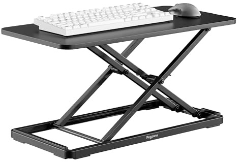 PEGZONE Stehpult Schreibtischaufsatz höhenverstellbar,Arbeitsfläche 61×30cm