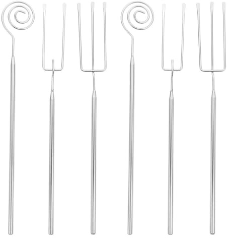 6pcs Chocolate Dipping Tool, Candy Dipping Chocolate Tools Stainless Steel With Long Handles for Fork Fondue Fork Slotted Spoon for Handmade Pralines And Truffles