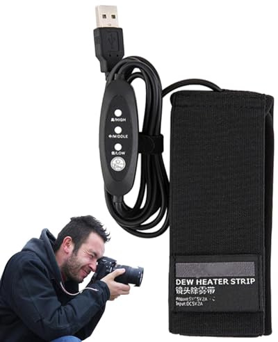 Lins Dew Heater Strip – 28 cm varmare | USB-driven – kamerateleskop anti | dimma värmeband låg temperatur linsvärmare för fotografering astrofotografering utomhus