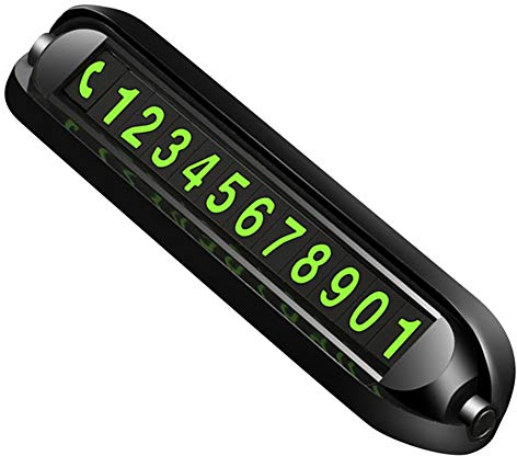 ihreesy Luminous Auto Parking Telefonnummer Schild, Universal Digital Telefonnummer Karte Temporäre Stop Parkkarte Auto Styling Interieur Zubehör