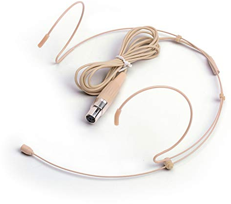 Sujeetec Headset Mikrofon Stirnband mic für Shure kabellos Bodypack Transmitter Taschensender - Ideal für Vorträge, Theater, Podcasts - Mini XLR TA4F Stecker