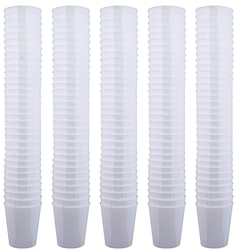 MIJOMA Splittersäkra shotglas av plast, robusta shotglas, jello-shots, desserter, fest, bröllop, födelsedag, diskmaskinssäkra, återanvändbara, 29 ml (vit, 160 st)
