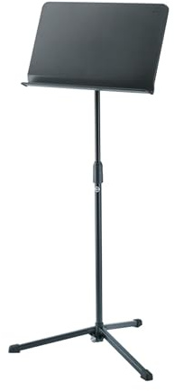 K&M 11923 Atril negro para orquesta - Atril extensible hasta 125 cm - con trípode y estante de plástico