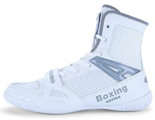 Youngtie Herren Boxschuhe Pro Wrestling Schuhe Jungen Fitness Training Boxschuhe Weiß EU 43