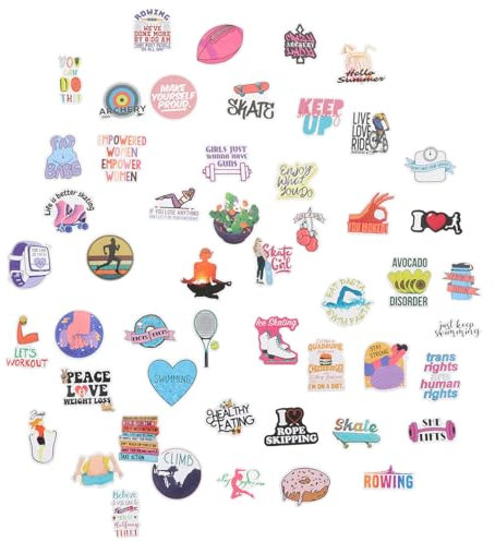 EXCEART 50 Blatt Diy-sticker Sportplaner-aufkleber Planeraufkleber Motivationsaufkleber Planerzubehör Selbstklebende Tagesplaner-aufkleber Zum Sammelalbum Trolley Wasserflasche Pvc Fitness