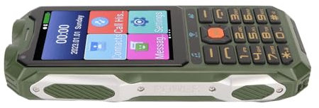 Téléphone Portable Senior Robuste, écran Tactile 4 Pouces, WiFi, Batterie 18 000 MAh, Lampe de Poche LED, Son Fort,7.0 (Green)