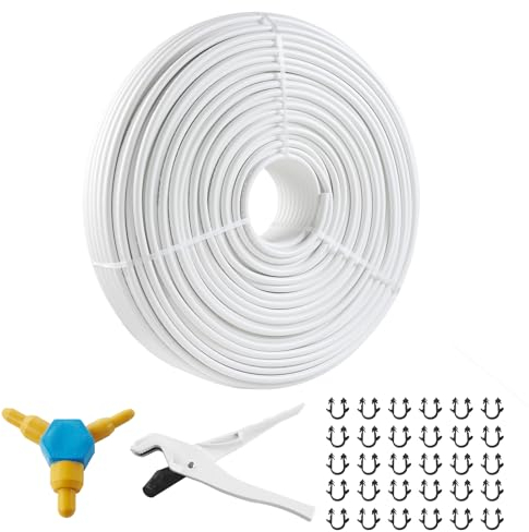 VEVOR Aluverbundrohr Aluminium Mehrschichtverbundrohr 300 m Weiß PEX-Rohr Alu-Mehrschicht-Verbundrohr MV-Rohr Mehrschichtrohr Ideal für Fußbodenheizung und Heizkörper-Anbindung Alu Verbundrohr