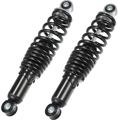 VekAuto 1 Coppia Ammortizzatori Posteriori per Moto, Ammortizzatori Posteriori ad Aria da 280mm Universali per Moto in Acciaio Resistente Nero Destro Sinistro