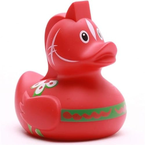 Dala - Pato de baño con llavero de goma en el set I L9 cm I Pato chirriante I Regalo para Escandinavia I