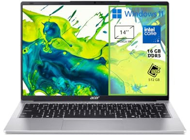 acer Aspire Lite AL14-32P-33XY PC Portatile, Notebook, Processore Intel Core 3 N355, RAM 8 GB DDR5, 512 GB PCIe NVMe SSD, Display 14 WUXGA IPS, Scheda Grafica Intel Graphics, Windows 11 Home