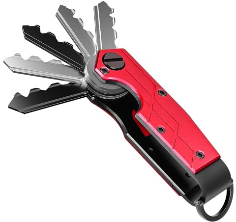 Keymarx Key Organizer for Men Compact Key Holder Minimalist Key Case Metal Key Chain Key Holder for Keychain Secures 2-5 Keys