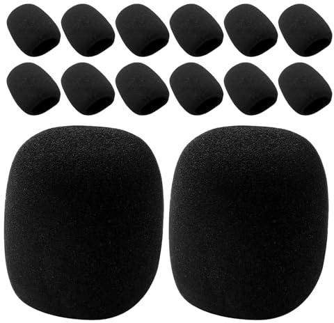 BESPORTBLE 18pezzi Scherma per Microfono Portatile Nero Filtro Anti-pop per Studio Copertura per Microfono da Registrazione Schermo Antivento per Vocale Protezione