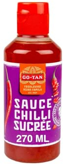 GO-TAN - Sauce Sucrée Sweet Chilli | Saveurs onctueuses et piquantes | Parfaite pour vos plats et apéros | la bouteille de 270mL | LOT DE 3