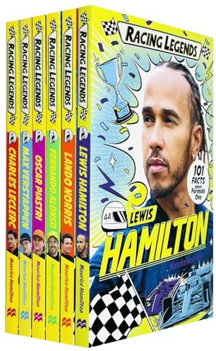 Racing Legends 6 Books Collection Set By Maurice Hamilton (Lewis Hamilton, Max Verstappen, Charles Leclerc, Lando Norris, Fernando Alonso & Oscar Piastri)