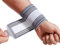 Neotech Care Wrist Band - Adjustable Compression Strap - Elastic & Breathable Fabric - Support Sleeve for Tennis, Sports, Exercise - Men, Women, Right or Left (Grey Colour, Size M, 1 Unit)