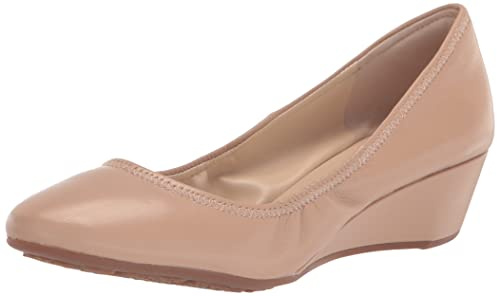 Cole HAAN Womens Sloane Wedge, Nude Leather, 8.5-B US