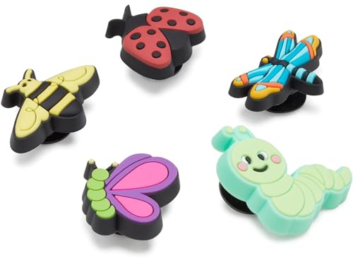 Crocs 5-pack Animal Jibbitz Shoe Charms Breloques de Chaussure Mixte, Cutesy Bug, Taille Unique