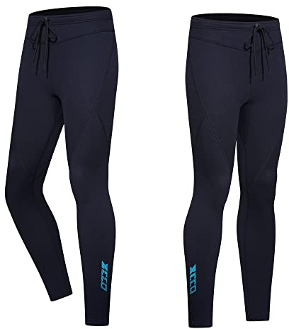 ZCCO Pantalon Néoprène Homme et Femme, 1.5mm/3mm Long Pantalon Néoprène, Pantalon de plongée pour Le Surf, Le Kayak, la Natation, la plongée, Le canoë-Kayak