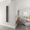 Skybathroom | 1600x236mm Vertical Anthracite Oval Single Slim Panel Tall Upright Central Heating radiator