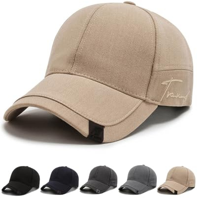 Yutdeng Cappello Uomo Donna Cappellino Estivo con Visiera Cappello Unisex Berretto da Baseball Berretto Regolabile 100% Cotone Snapback Hip-Hop Trucker Hat Cappelli,Beige