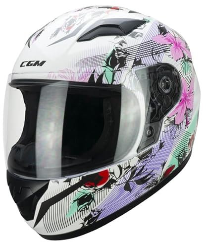 MC Casco Infantil Integral 265S LUKY Music Blanco Rosa 22.06 Talla Y-XL