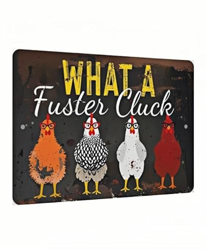 Carastora Metal Chicken Coop Sign â Vintage Farmhouse Decor, Humorous Hen House Sign, Suitable for Farm Fences, Yard, Kitchen, Outdoor, and Chicken Coop Decoration â 8x12 Inches