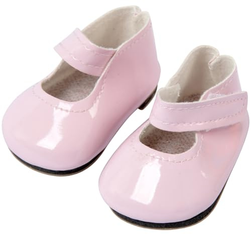 Pesoncarl Chaussures de poupée de bébé, 1 Paire, Chaussures poupée décoratives en PU 18 Pouces, Remplacement pour Mini Accessoires Maison, décoration Maison, Cadeau fête
