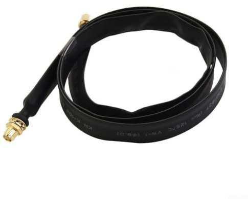 Koaxial platt kabel 80 cm RP-SMA för IoT för Gateway koaxialer | Ultratunn design, passar i fönsterluckor, perfekt för husbilar, enkel montering utan borrning