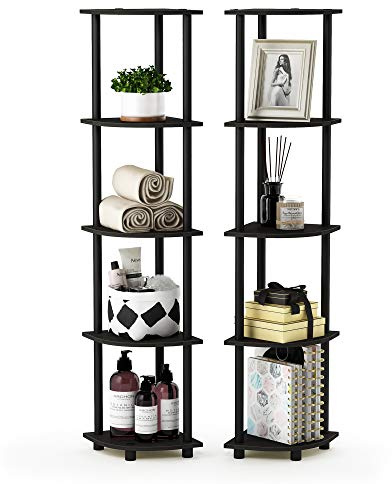 Furinno Scaffali senza Attrezzi, Espresso/Nero, 5-livello