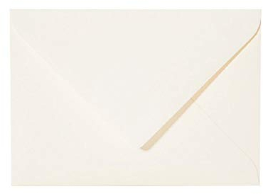 Paper24 25 Briefumschläge, Umschläge, Kuverts im Format B6 (12,5x17,5 cm) für 120x170 mm (12 x 17 cm) Karten; Farbe: Elfenbein