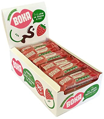 Boka Food Chewy Strawberry Cereal Bar 24 x 30g, Healthier Snack, Vegan, Low Sugar, Low Fat & High Fibre Breakfast Bars Great for Kids & Adults. Nut Free.