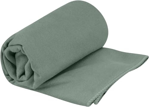 Sea to Summit - Drylite Towel Reisehandtuch S - Mikrofaser Handtuch - Superweich & Samtig - Saugfähig & Schnelltrocknend - Aufhänger & Tasche - Reisen & Fitness - 40 x 80cm - Sage Green - 70g